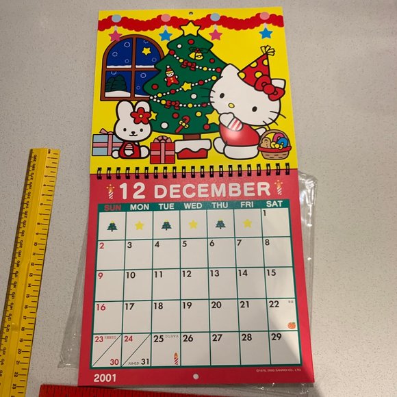 HELLO KITTY 2001 CALENDAR + STICKERS MADE IN JAPAN - Picture 7 of 12